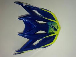 BMX Scrub helmet peak 2014 blue/neon yellow